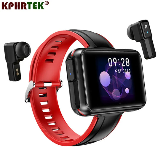 T91 Smart Watch 2 in 1 TWS Wireless Bluetooth Headset Big DIY Screen Fitness Heart Rate Tracker For Woman Men Sports Smartwatch