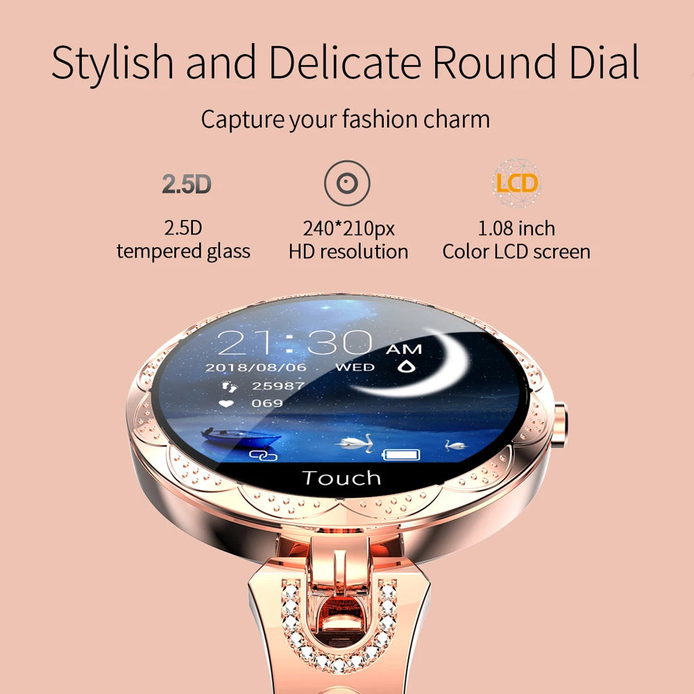 696 AK15 Woman's Smart Bracelet Heart rate Blood pressure Sleep Quality detection Pedometer IP67 Waterproof fashion Smart Watch