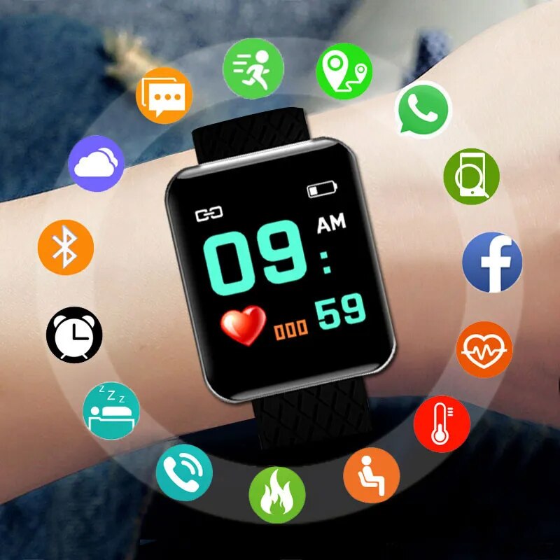 116 Plus Smart Watch Fitness Tracker Smartwatch Heart Rate Monitor Waterproof Sports Watches D13 for Men Women PK Y68 D20 2023