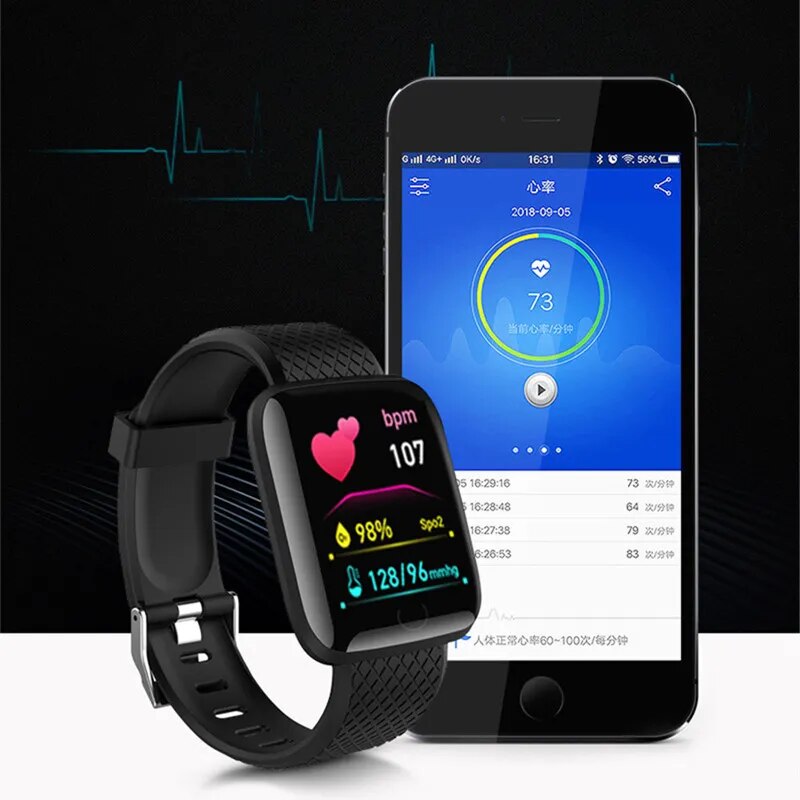 116 Plus Smart Watch Fitness Tracker Smartwatch Heart Rate Monitor Waterproof Sports Watches D13 for Men Women PK Y68 D20 2023