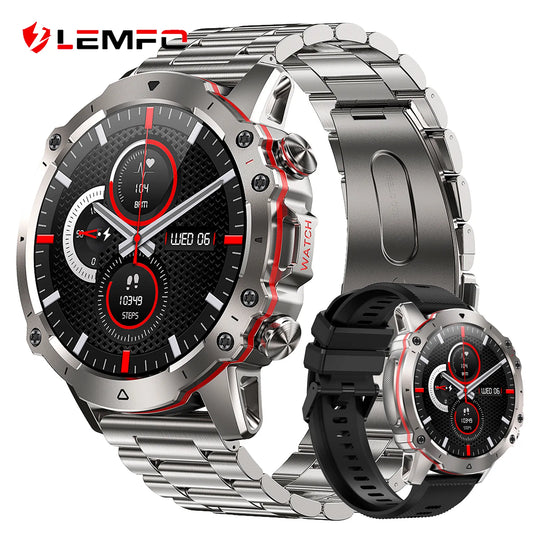 LEMFO FALCON watch for men stainless steel Sports Smart watches waterproof 110+ sport modes military Smartwatch Bluetooth Call