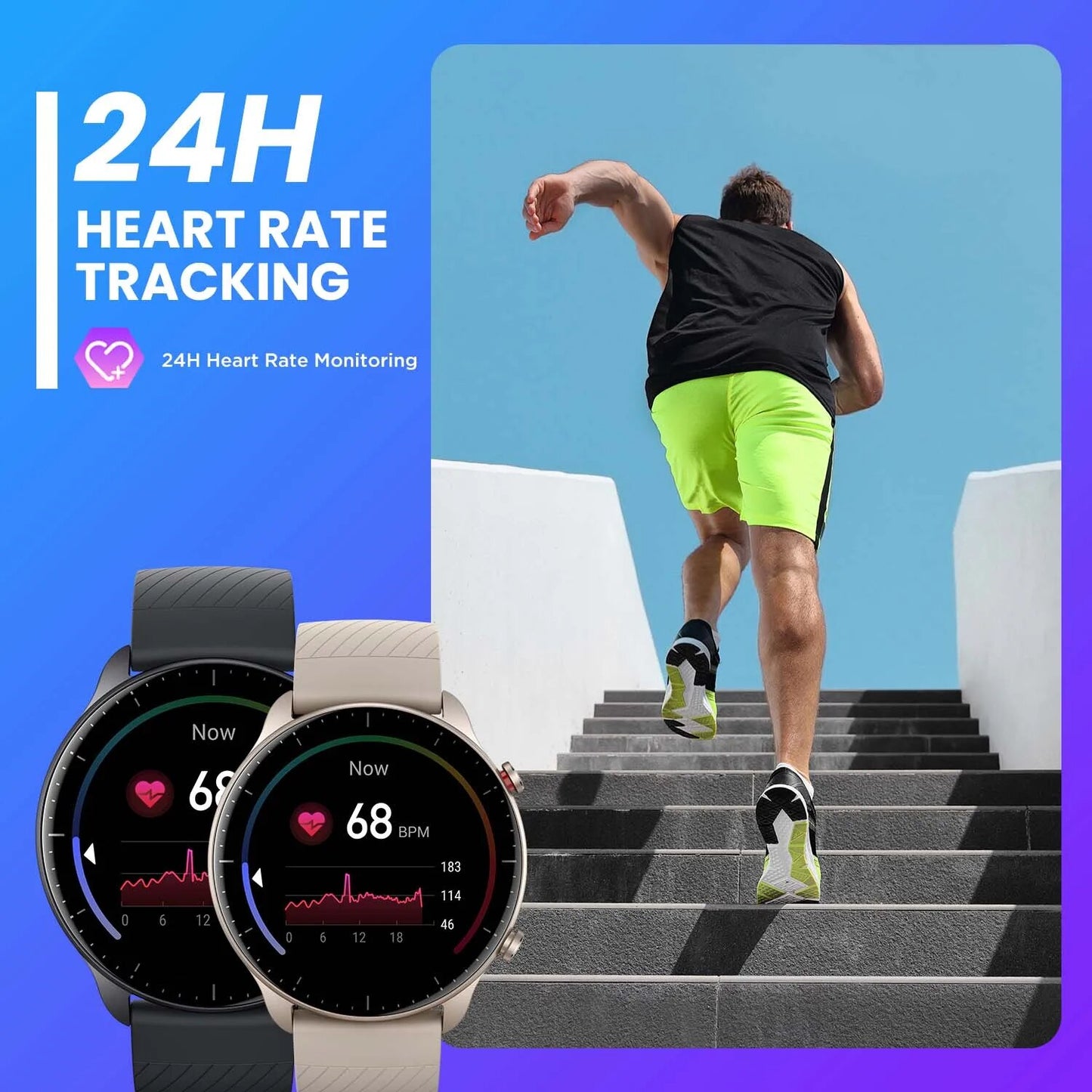 [New Version] Amazfit GTR 2 New Version Smartwatch Alexa Built-in Curved Bezel-less Design Ultra-long Battery Life Smart Watch