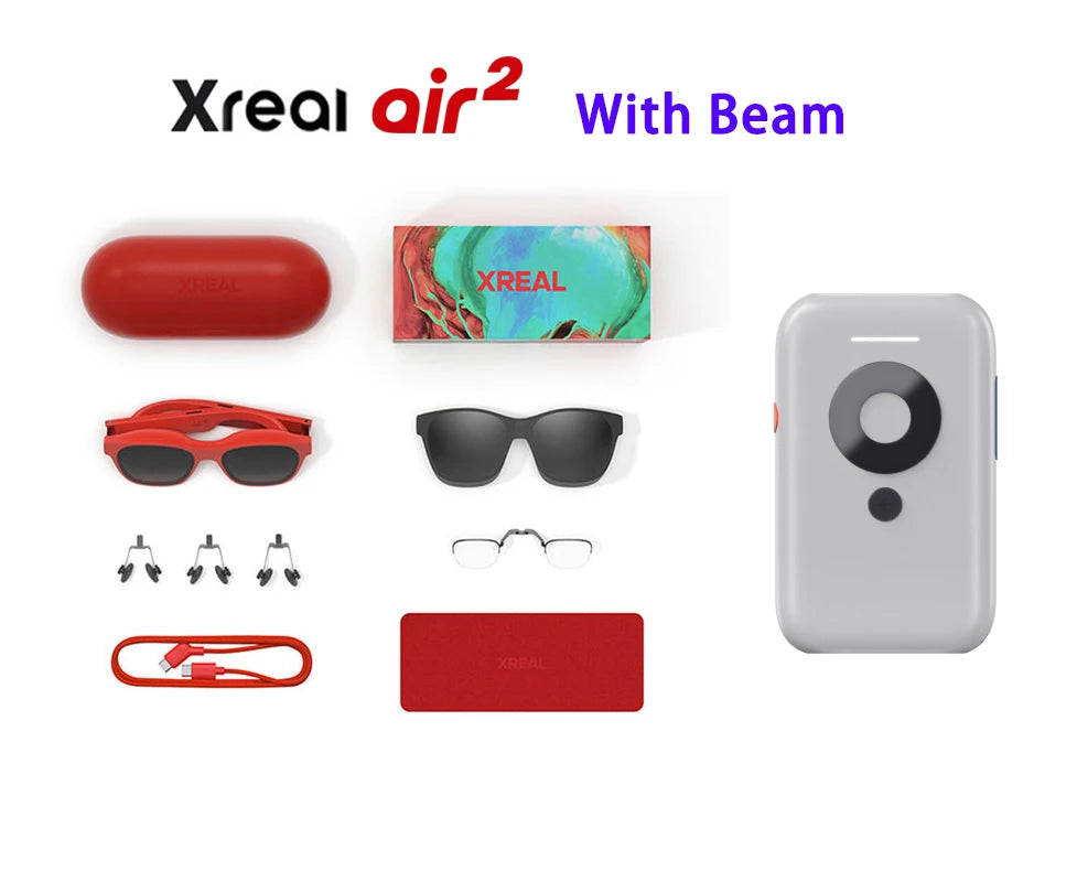 XREAL AIR2 Air 2 Smart AR Glasses Micro OLED Screen 120Hz High Brush 72g Ultra Light Professional Grade Color Accuracy Certifica