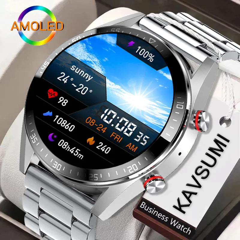 2023 New 454*454 Screen Smart Watch Always Display The Time Bluetooth Call Local Music Smartwatch For Men's Huawei Xiaomi Phone