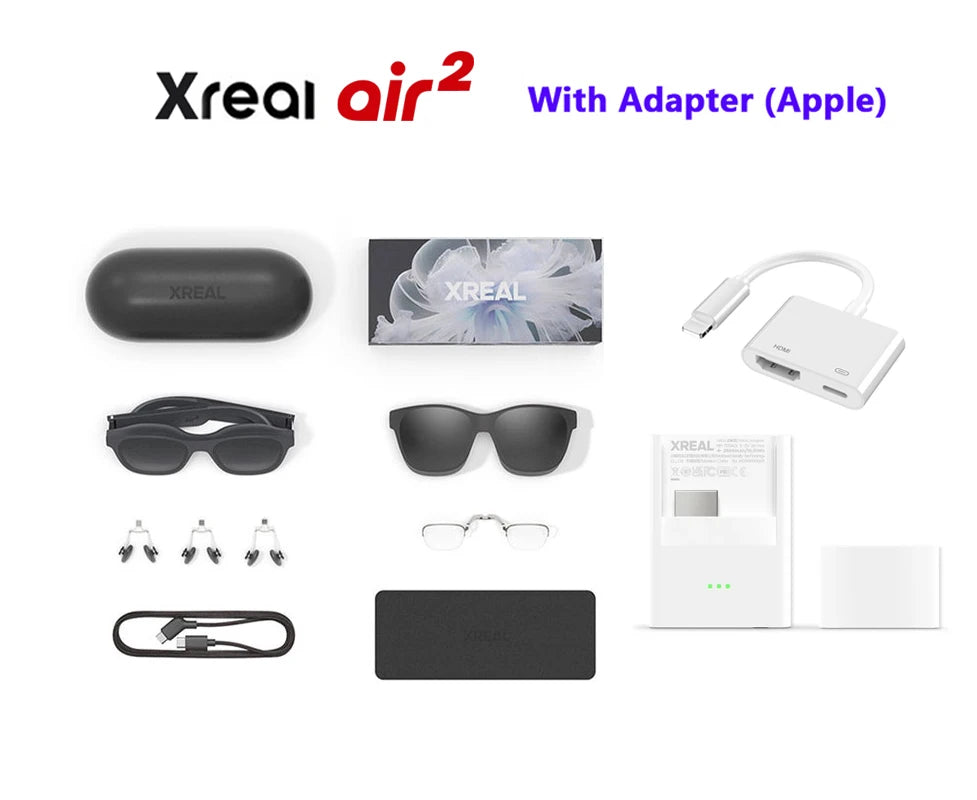 XREAL AIR2 Air 2 Smart AR Glasses Micro OLED Screen 120Hz High Brush 72g Ultra Light Professional Grade Color Accuracy Certifica