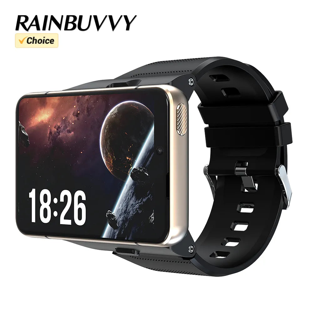 Rainbuvvy S999 4G LTE Smartwatch 4GB RAM 64GB ROM 2.88" Big Screen 5MP/13MP Dual Camera Quad Core 2300mAh Android 9.0 Men Watch