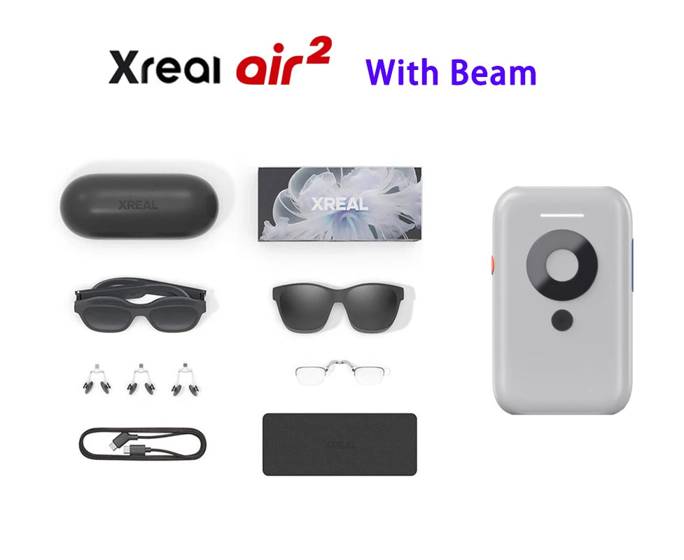 XREAL AIR2 Air 2 Smart AR Glasses Micro OLED Screen 120Hz High Brush 72g Ultra Light Professional Grade Color Accuracy Certifica