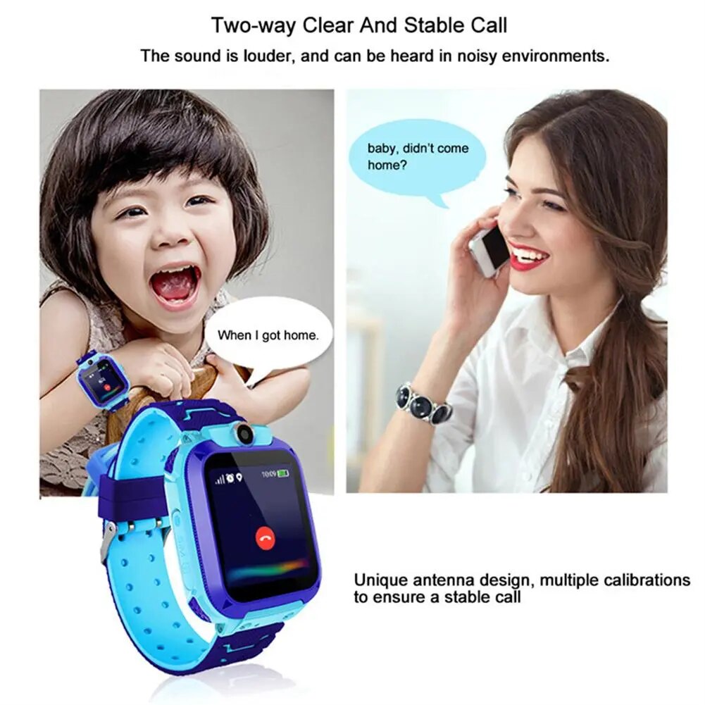 Q12b Children Smart Watch Kids 1.54-inch Touch Screen Positioning Call Smartwatch Remote Locator Photo Clock For IOS Android