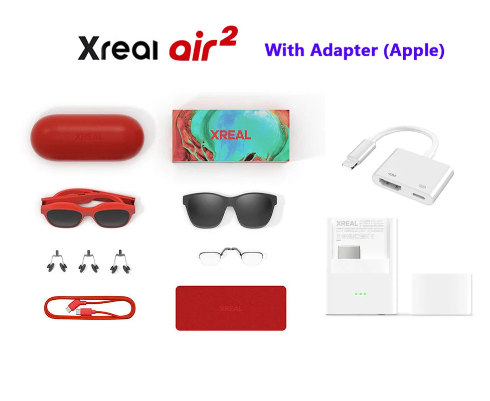 XREAL AIR2 Air 2 Smart AR Glasses Micro OLED Screen 120Hz High Brush 72g Ultra Light Professional Grade Color Accuracy Certifica