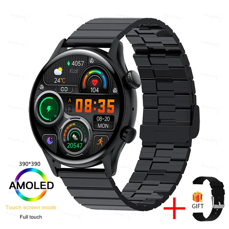 KAVSUMI Smart Watch AMOLED HD Screen Always On Display Women Watches Bluetooth Call IP68 Waterproof Sport Fitness Men Smartwatch