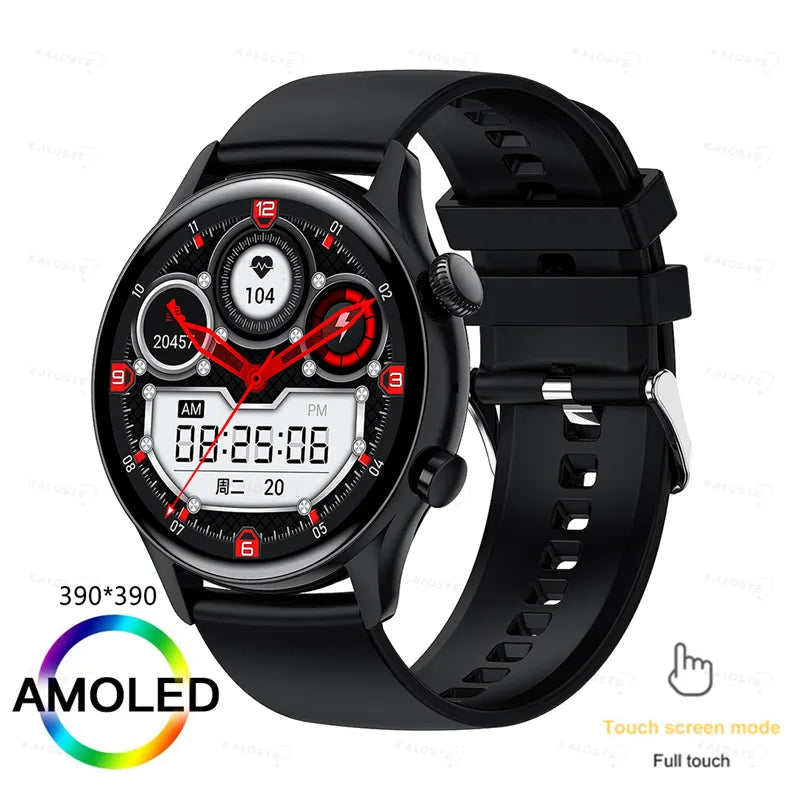 KAVSUMI Smart Watch AMOLED HD Screen Always On Display Women Watches Bluetooth Call IP68 Waterproof Sport Fitness Men Smartwatch