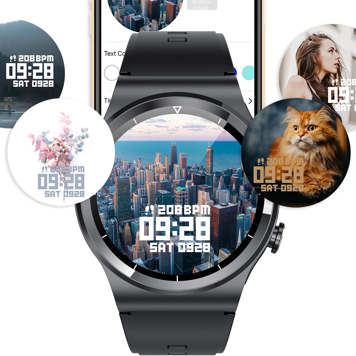 2023 Smart Watch For Men Women TWS Wireless Stereo Earphone Bluetooth Call Weather Heart Rate Customized Dial Smartwatch