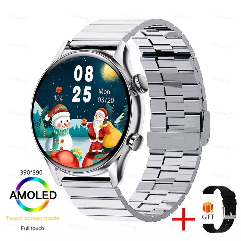 KAVSUMI Smart Watch AMOLED HD Screen Always On Display Women Watches Bluetooth Call IP68 Waterproof Sport Fitness Men Smartwatch