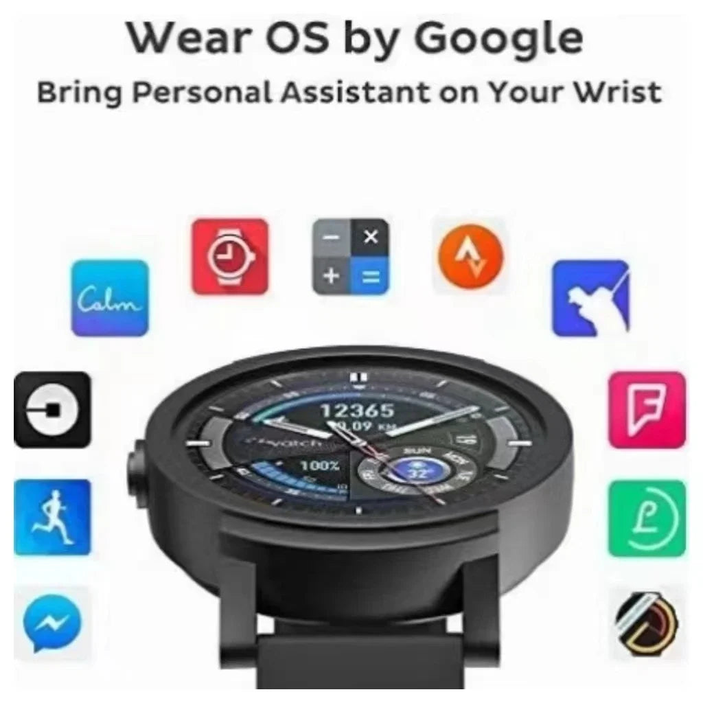 TicSmartwatch E Wear OS Smartwatch For Men Women 4GB ROM IP68 Waterproof For iOS Android  Display Machine Hzbot