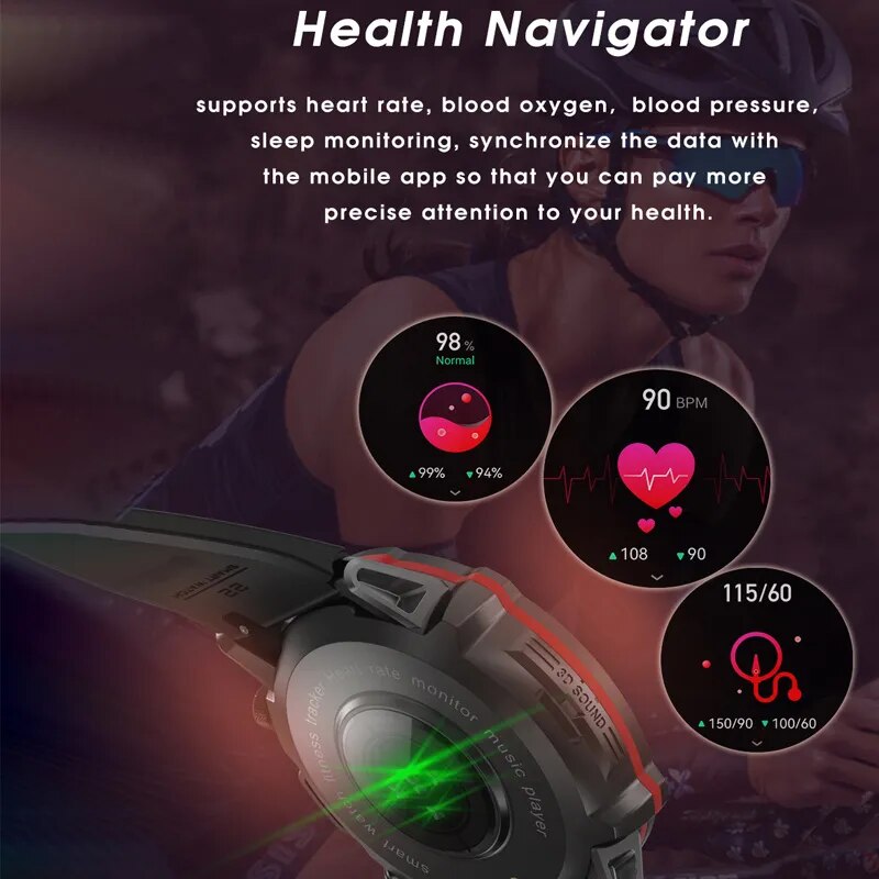 GEJIAN Bluetooth Call Men Smart Watch Health Monitor Android IOS Fashion Watch 1.39 inch Sport waterproofing SmartWatch Men 2023