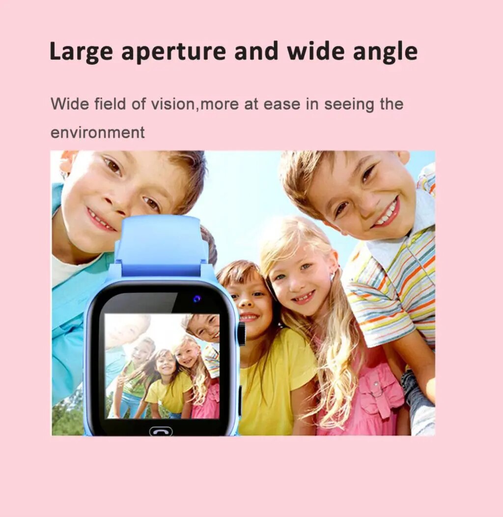 Kids Smart Watch Phone LBS SOS Location Camera Video Call SIM Card Flashlight Camera Alarm Clock Children Smartwatch Gifts