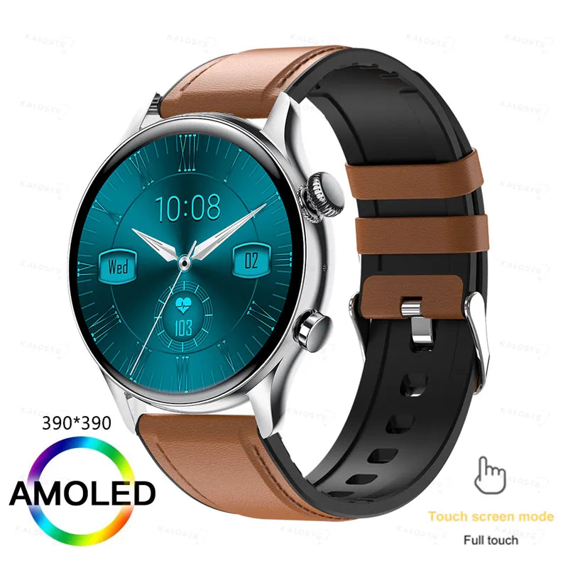 KAVSUMI Smart Watch AMOLED HD Screen Always On Display Women Watches Bluetooth Call IP68 Waterproof Sport Fitness Men Smartwatch